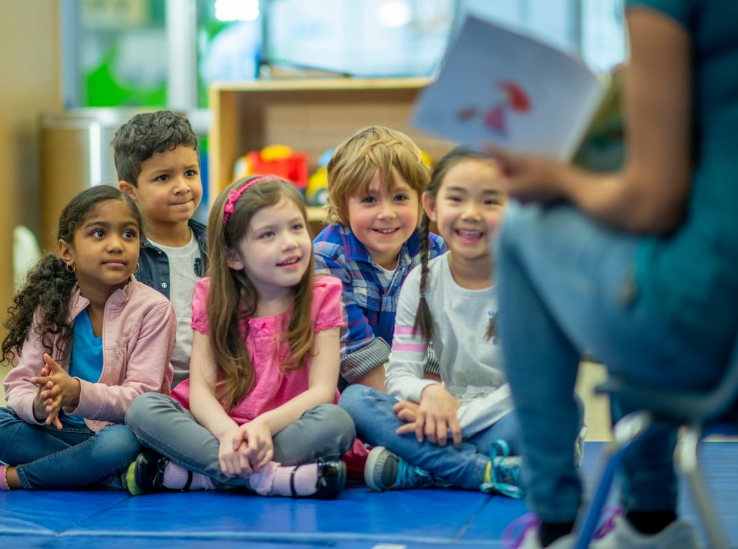 Kindergarten children in the classroom